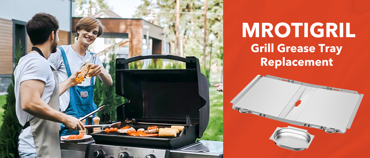 Grill Grease Tray Replacement with Catch Pan, Dyna Glo