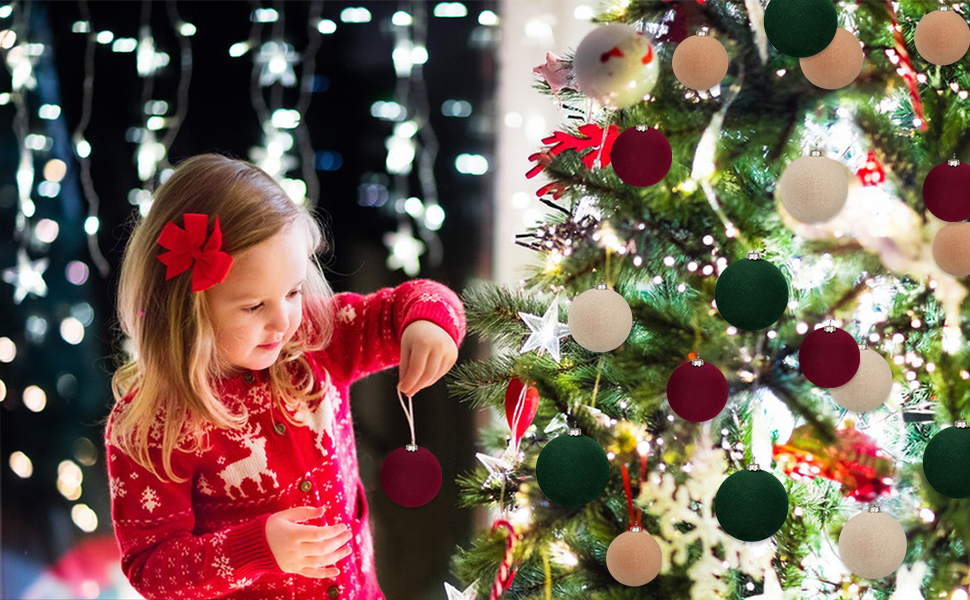 velvet christmas ornaments