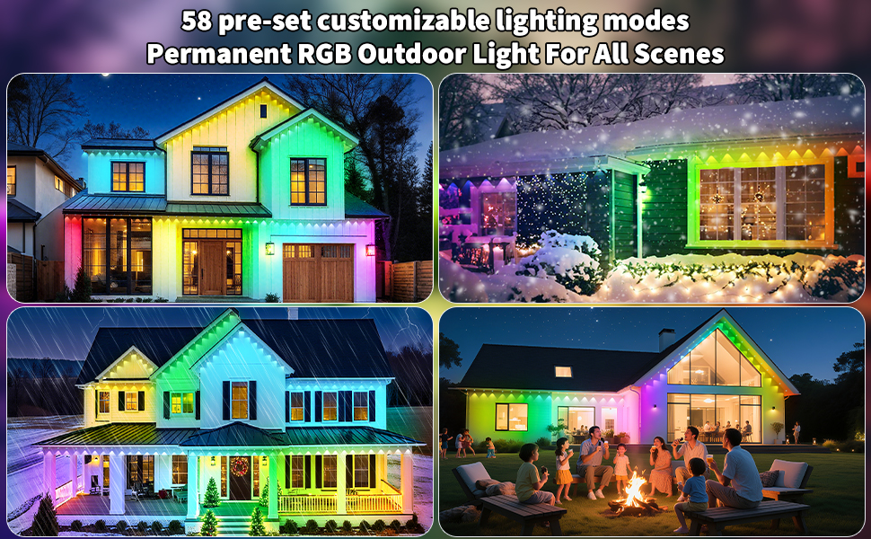 200FT Permanent Outdoor Lights,Eave lights