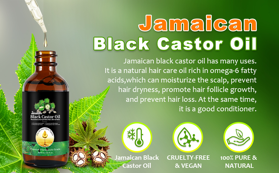 black castor oil for hair skin