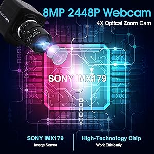 4X optical zoom webcam 8mp raspberry pi varifocal lens usb camera 2.8-12mm varifocal webcam