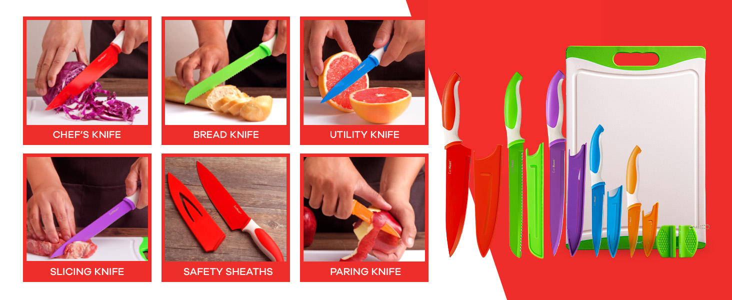 12PC Colorful Knife Set