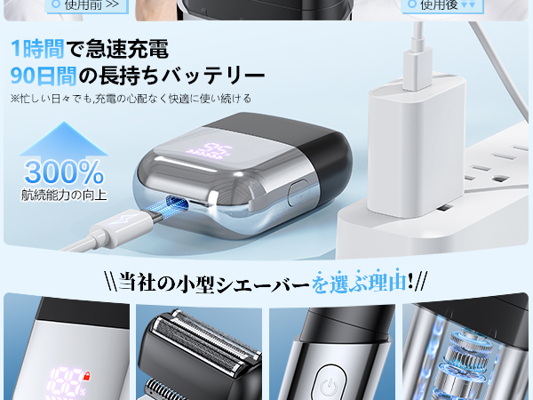 【新品未開封】　wipuku 小型　電気シェーバー 2025年モデル 新品未開封】 wipuku 小型 電気シェーバー 2025年モデル - メルカリ