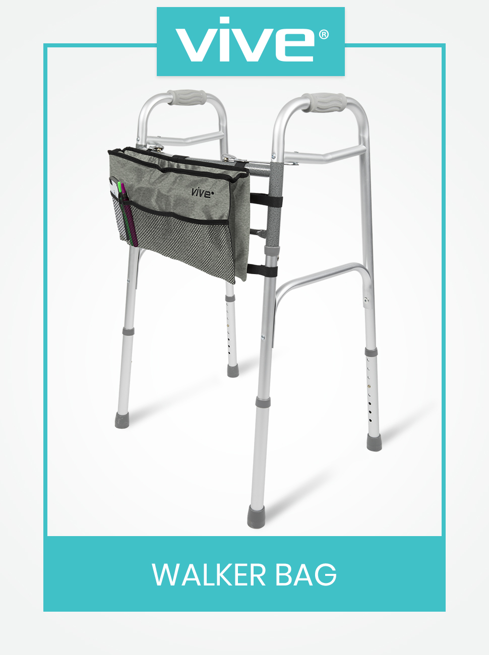 Vive Walker Bag Accessories Basket Pouch for Seniors