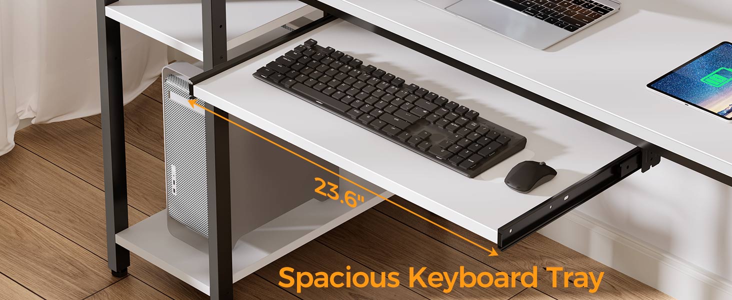 Rolanstar Computer Desk 65" with File Drawer, Gaming Desk