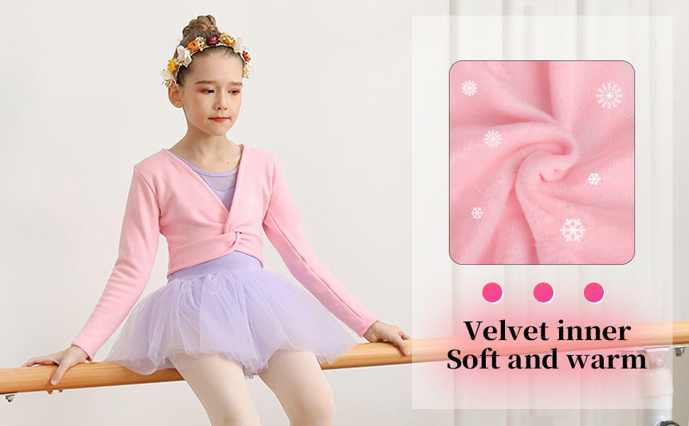 2pcs Girls Ballet Wrap Tops