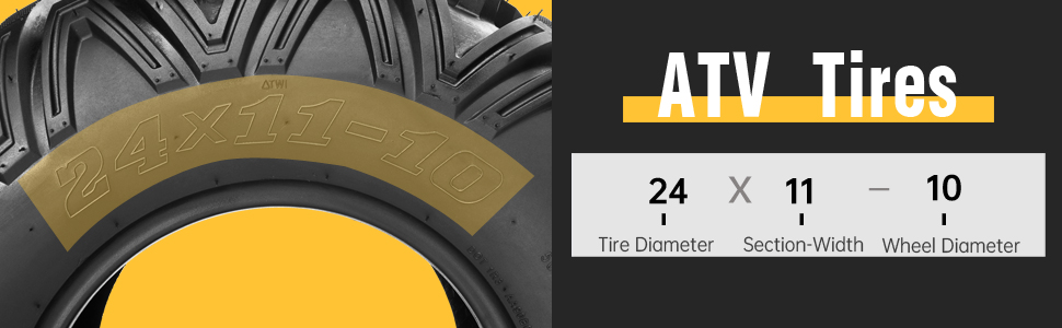 24x11-10 ATV tires 24x11.00x10