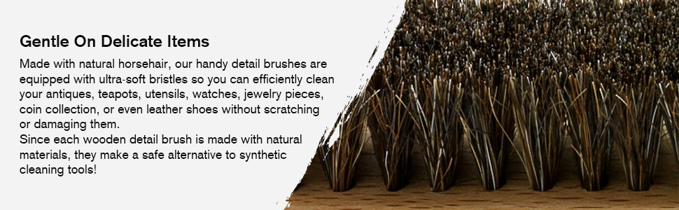 made with natural horsehair piercing cleaner brushes are equipped with stiff bristles