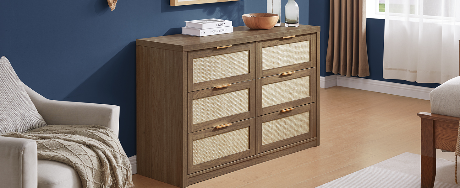6 drawer dresser wood