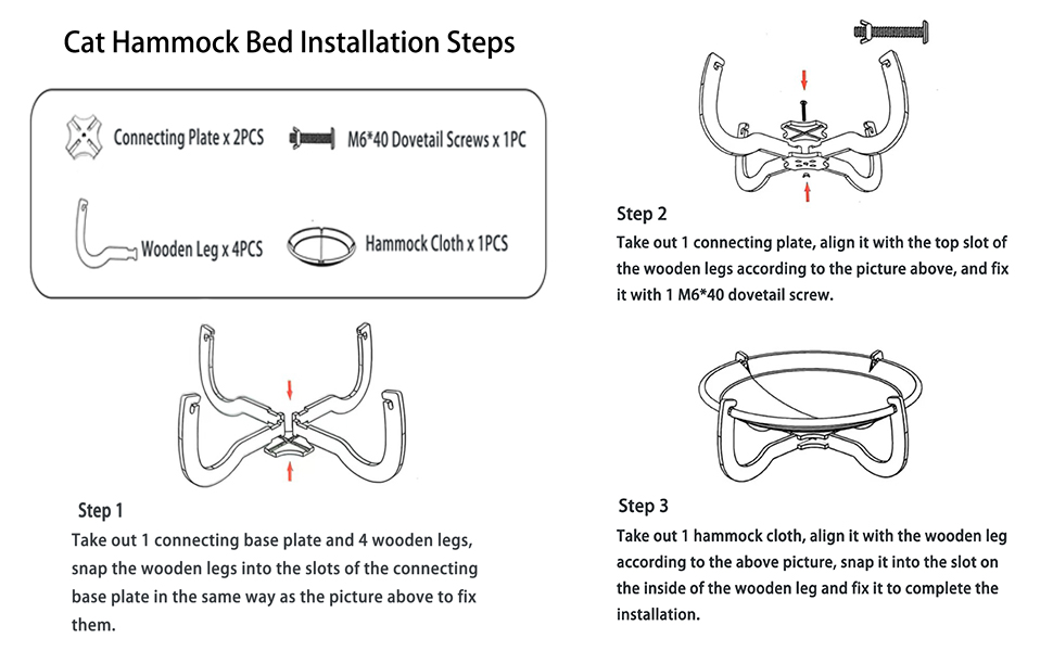 Cat Hammock Bed Installation