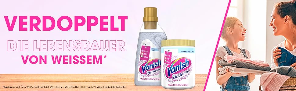 Vanish Oxi Action Powerweiss Gel – 1 x 1,5 l - Fleckenentferner und ...