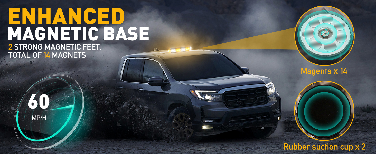 HLauto 700A Rooftop Emergency Strobe Lights Bar, 72 LED