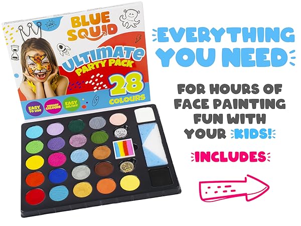 face paint kit for kids face painting set childrens paint art facepaint facepainting gift halloween