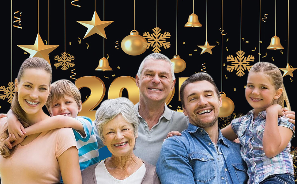 ブリッツ ポスター バレンタイン Amazon.com : Happy New Year 2025 Photo Banner 7x5ft Black