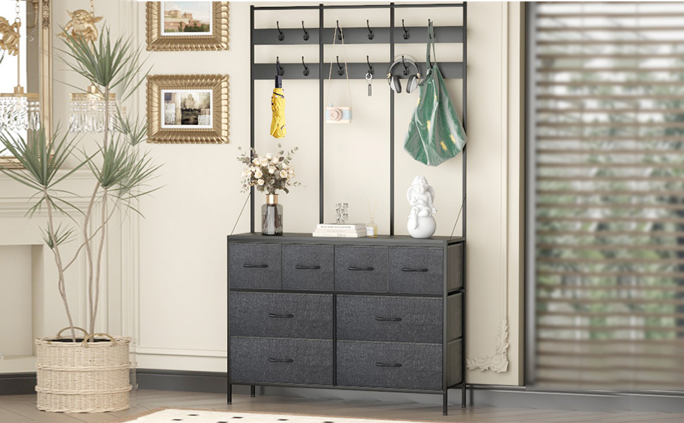 IBITION 8 Drawers Dressers Organizer with Shelf for Bedroom