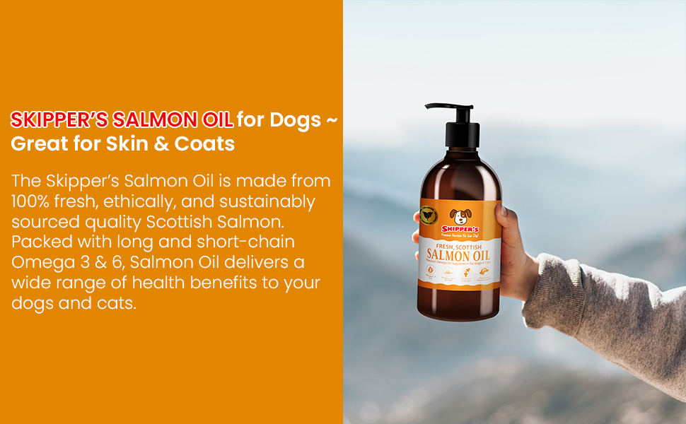SKIPPER'S Fresh Scottish Salmon Oil Pure Omega 3 & 6 Fish Oil