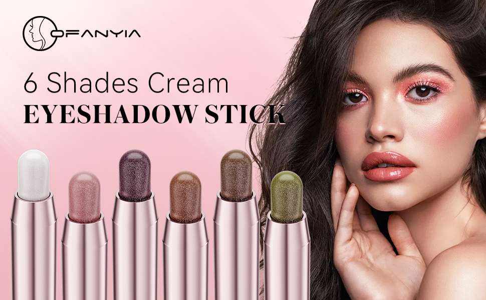 Ofanyia Cream Eyeshadow Stick, Matte and Shimmer Eye Brightener Stick Eyeshadow Pencil, Long