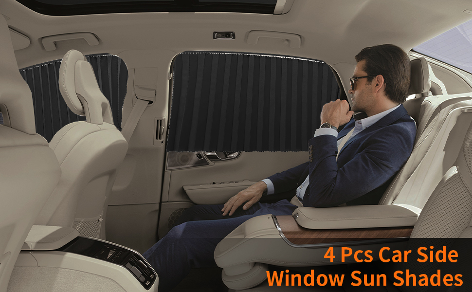 4 Pcs Car Side Window Sun Shades