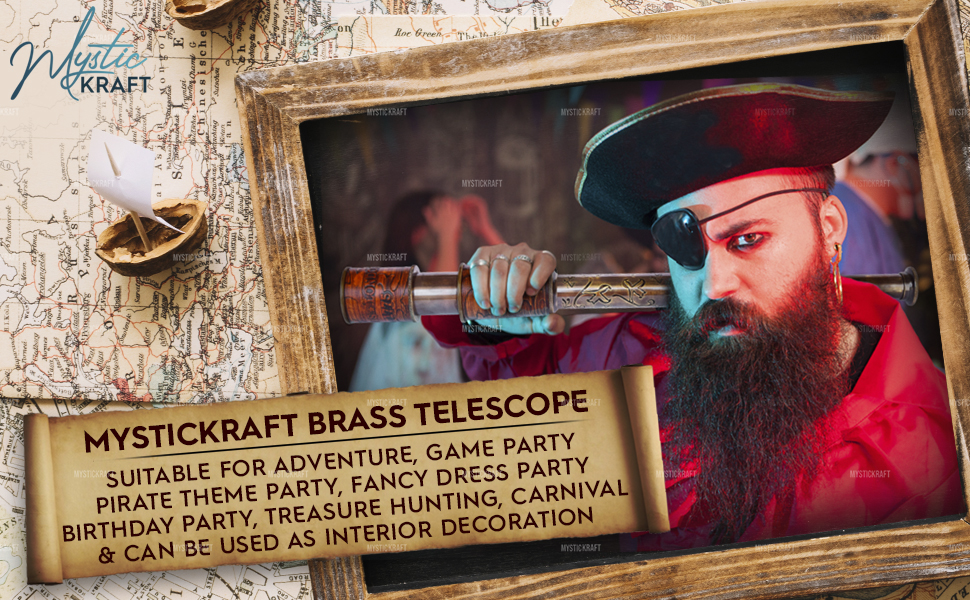 Metal Vintage Telescope Pirate Telescope Handmade Gift for Kids, Birthday Gift, Unique Gift
