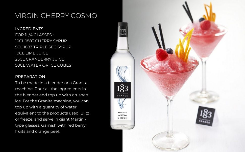 1883 maison routin syrup mocktail coffee caramel cocktail syrups triple sec