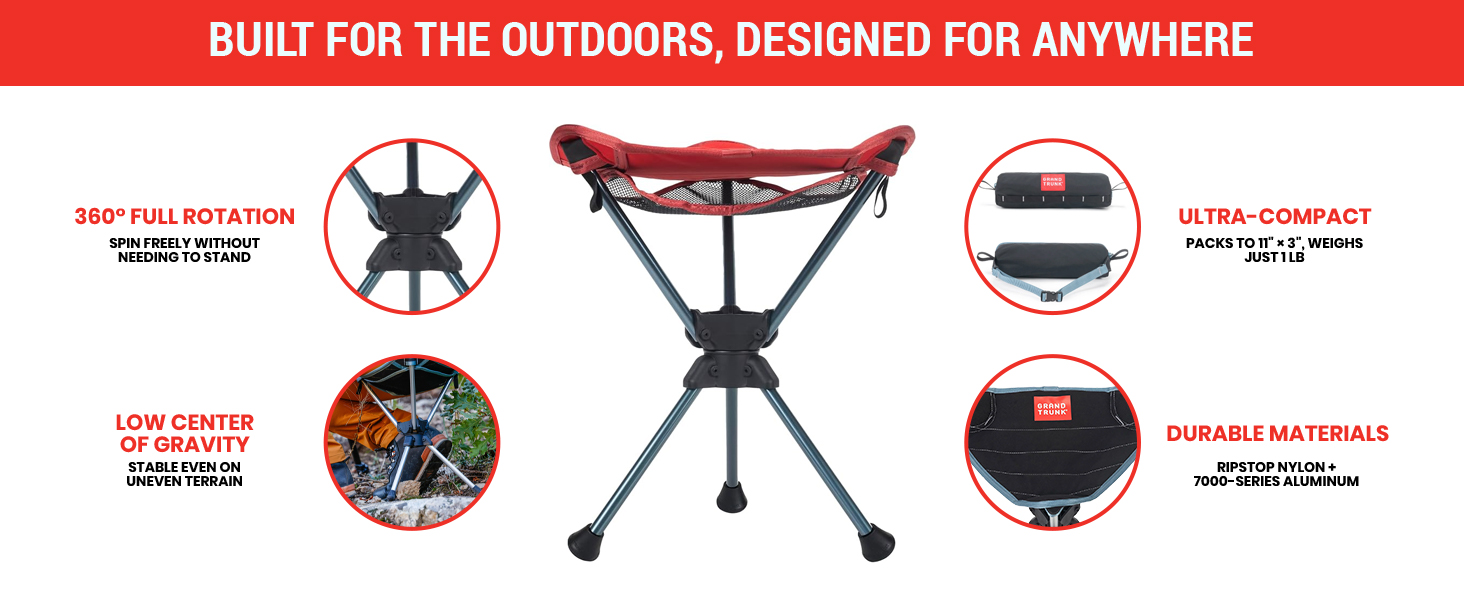 camp stool portable folding travel compact lightweight chair hiking backpacking outdoor seat