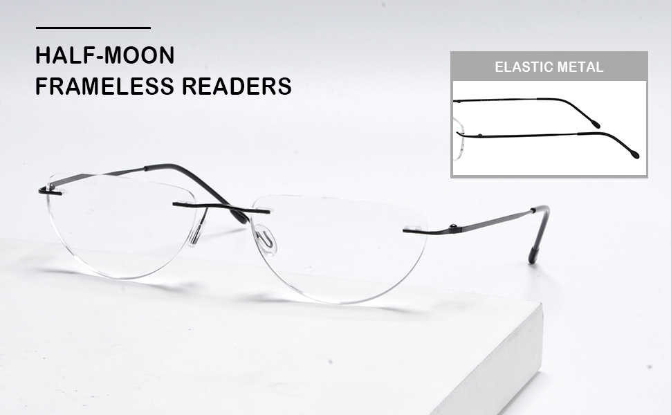 Eyekepper 4pack Rimless Reading Glasses Lightweight Women