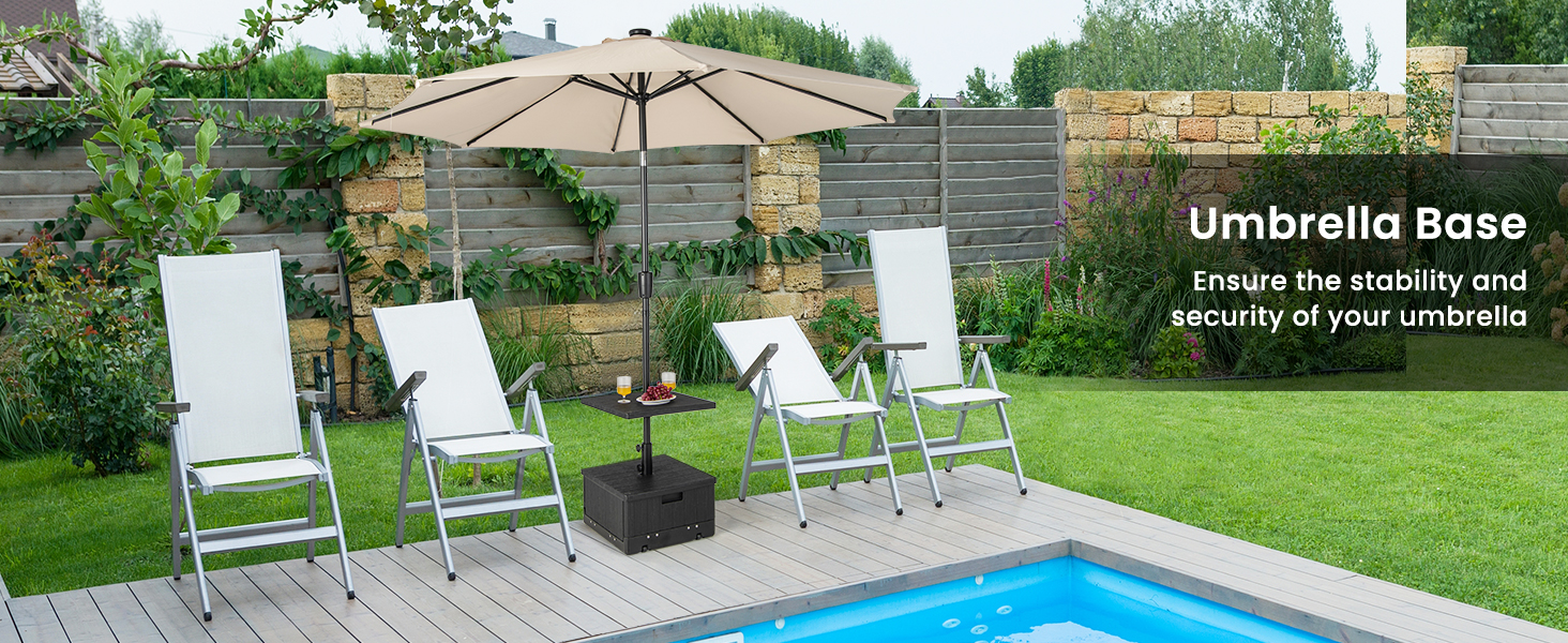 Outdoor Side Table Umbrella Stand