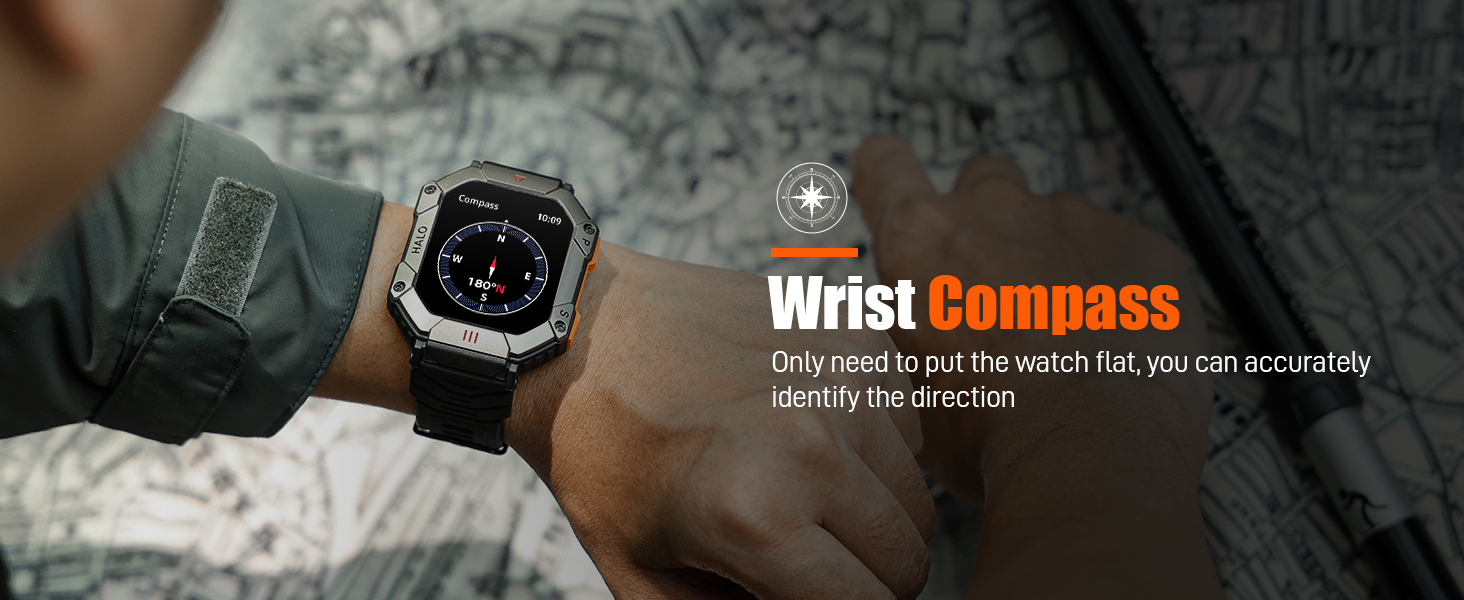 OUTDOOR SPORTS WATCH WITH COMPASS