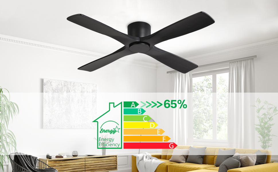 Amazon.com: WINGBO 48 Inch Flush Mount DC Ceiling Fans