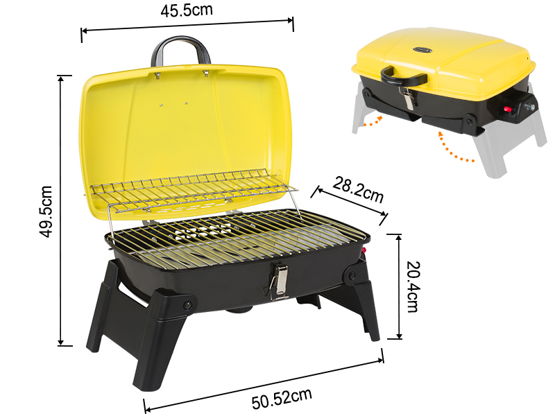 CAMPLUX Portable Gas Grill 189 Square Inches, Small Propane Grills, Camping Grill