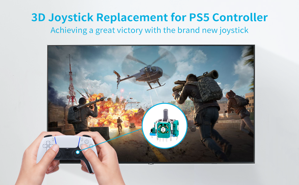  Joysticks de repuesto para controlador PS5, piezas de módulo de  joystick AOLION 3D compatibles con Playstation 5 DualSense 51 piezas de  controlador, 4 joystick, thumbstick, 10 anillos protectores y : Videojuegos