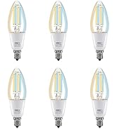 Cree Lighting Connected Max Smart Led Vintage Glass Filament Bulb B11 Candelabra 40W Tunable Whit...