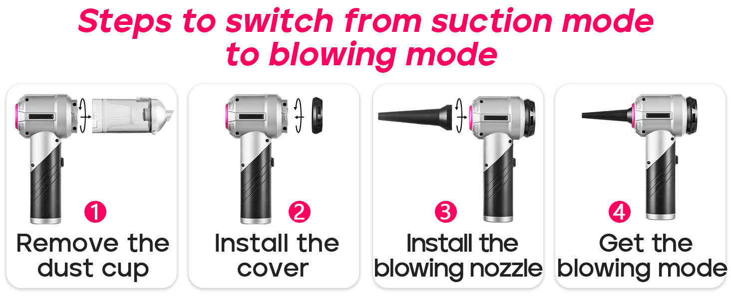Mode Switching from Vacuum to Blowing