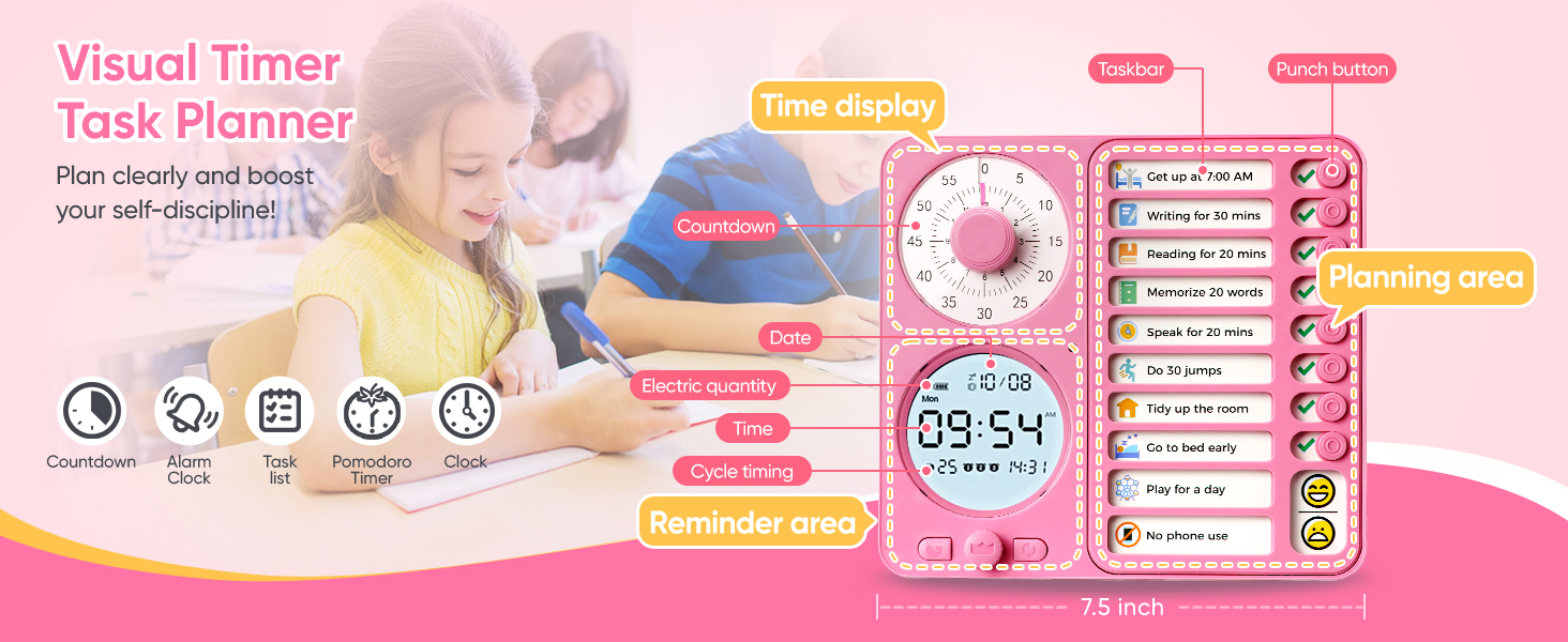 visual timer adhd planner task time kids tool austim2