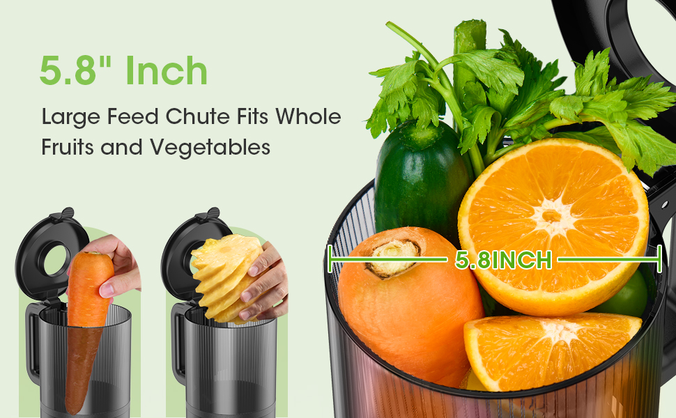 You can juice whole fruits and vegetables in no time by TUUMIIST Juicer