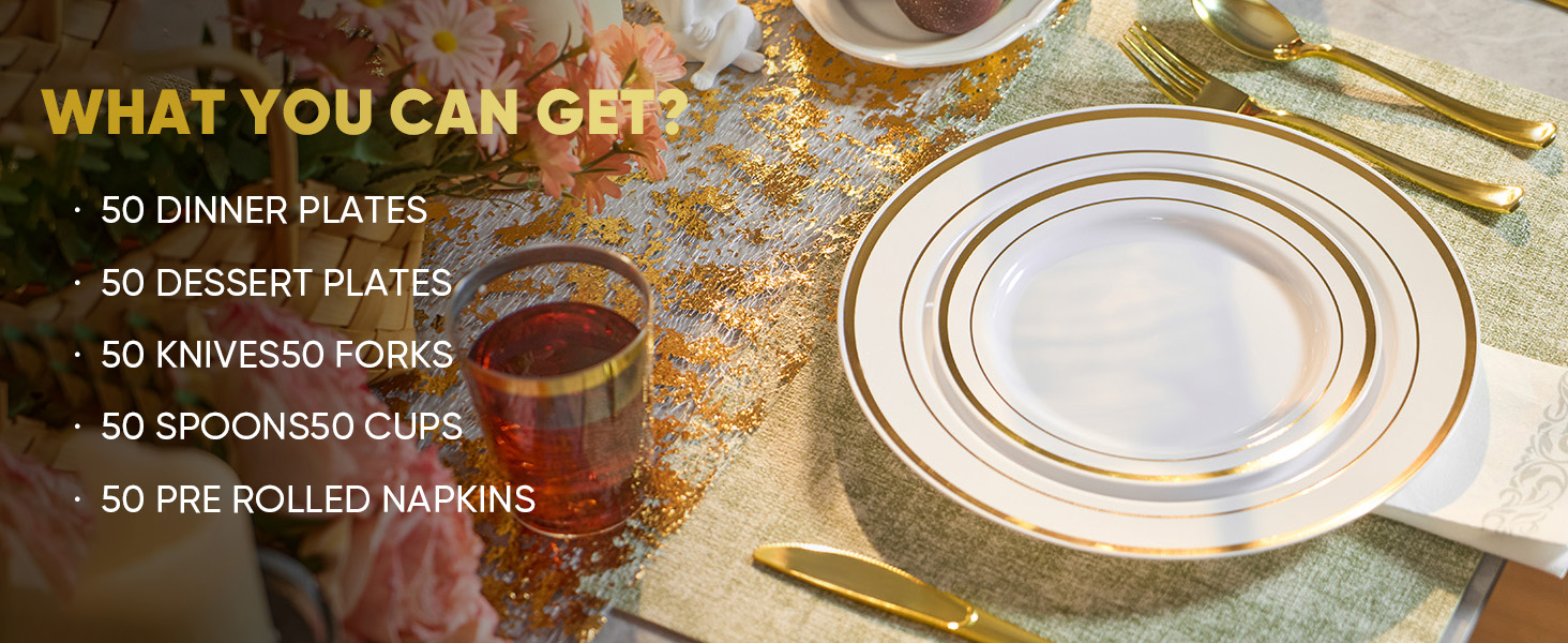 Gold Dinnerware Set