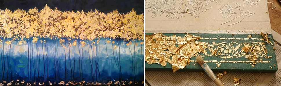 Gold Leaf Foil Paper Sheets 