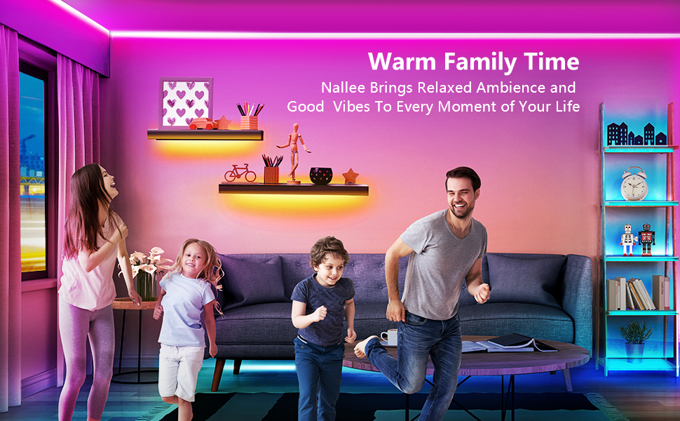 GOADROM 65.6ft Led Strip Lights RGB Music Sync Color Changing,Bluetooth Led Lights