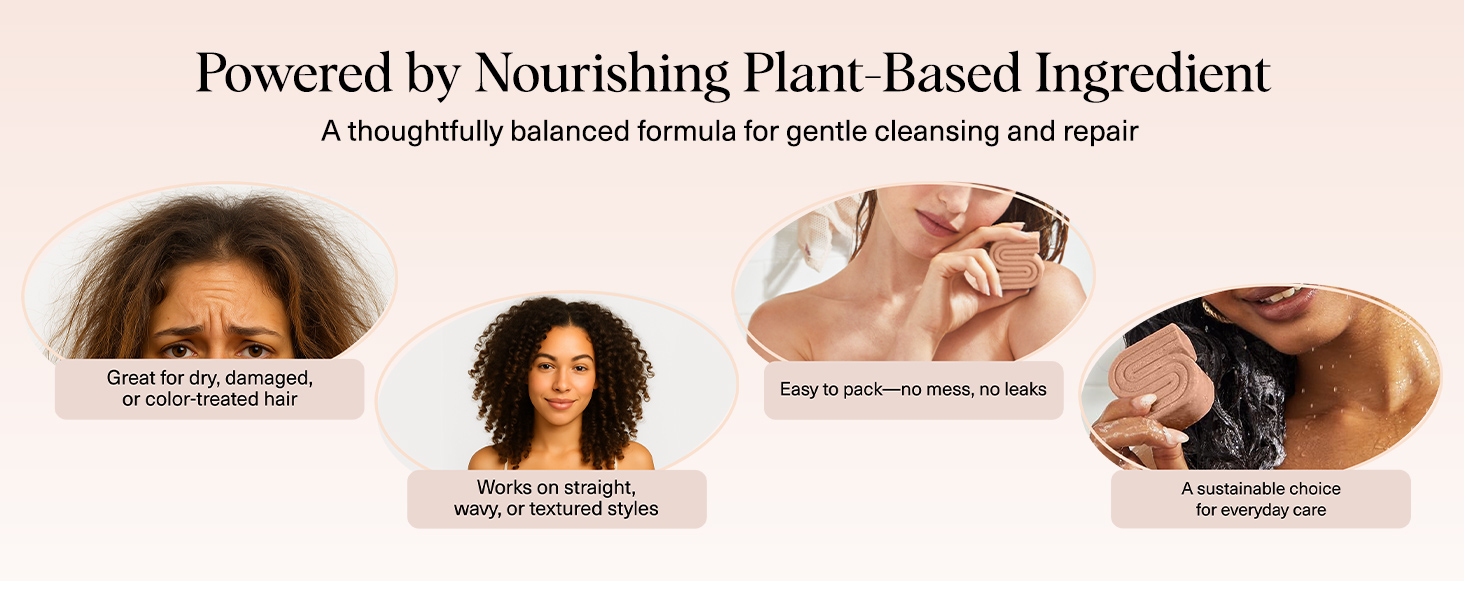 Kitsch Rice Water Shampoo Bar - Dry Hair Shampoo &amp; Soap Bar for Hair Care