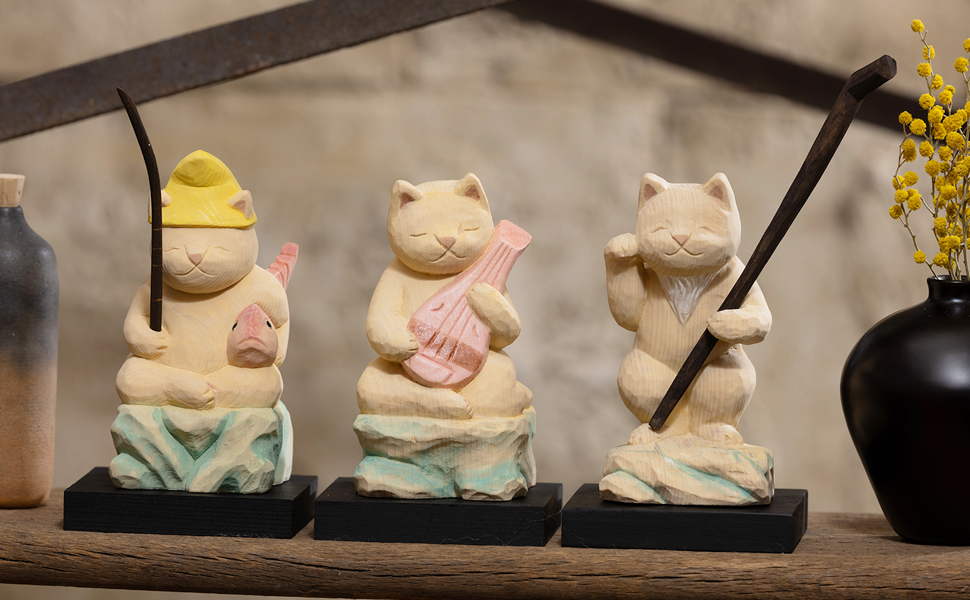 招き猫　七福神　５セット Amazon.co.jp : 薬師窯 錦彩 七福神 招き猫セット(小) : ホーム