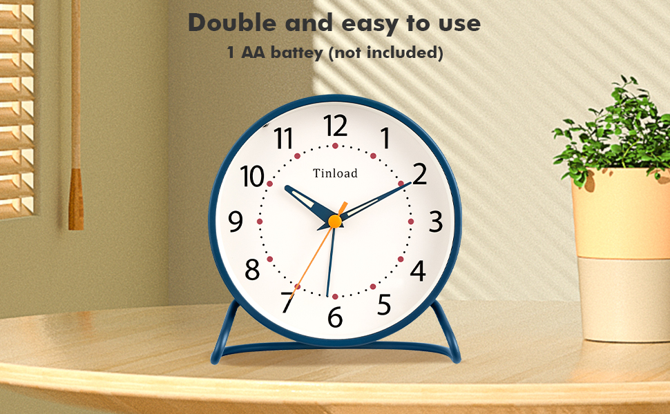 4.5" Antique Retro Analog Alarm Clock, S... 21 6