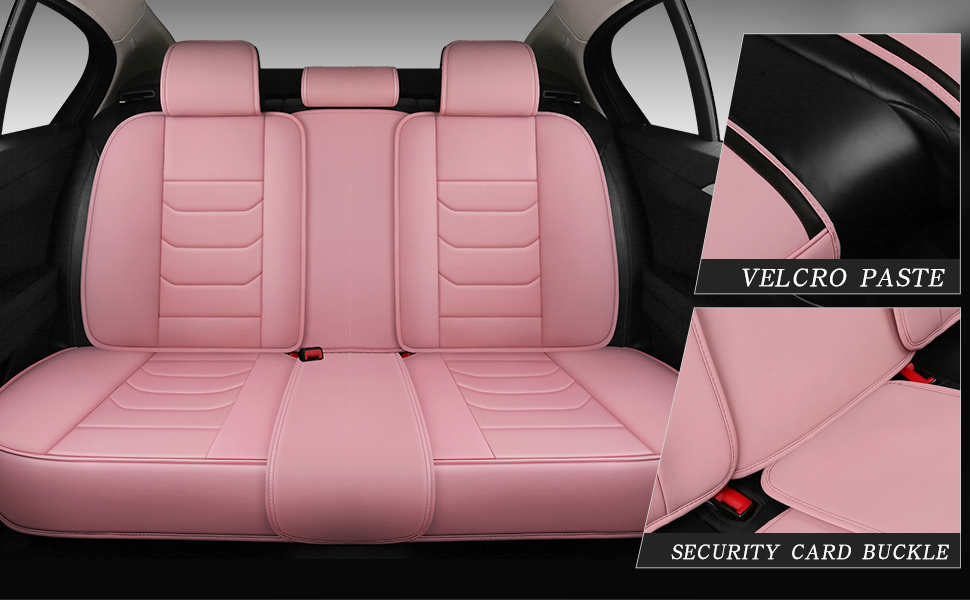 HAITOUR Full Coverage Leather Car Seat Covers Full Set