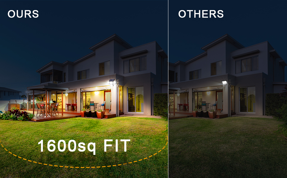 Xmart Solar Outdoor Lights 4000LM 333 LED Security Spot Lights with Remote Control 4 Adjustable