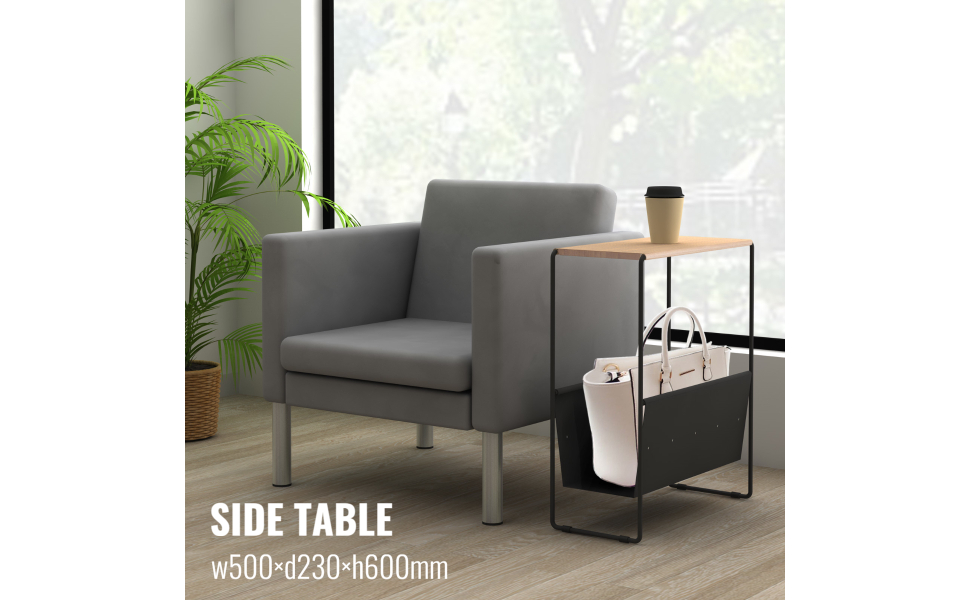 多機能ヨーロッパ風サイドテーブル - 80x40cmx 43H cm ICHIBA サイドテーブル 北欧 おしゃれ スリム 木製 コンパクト