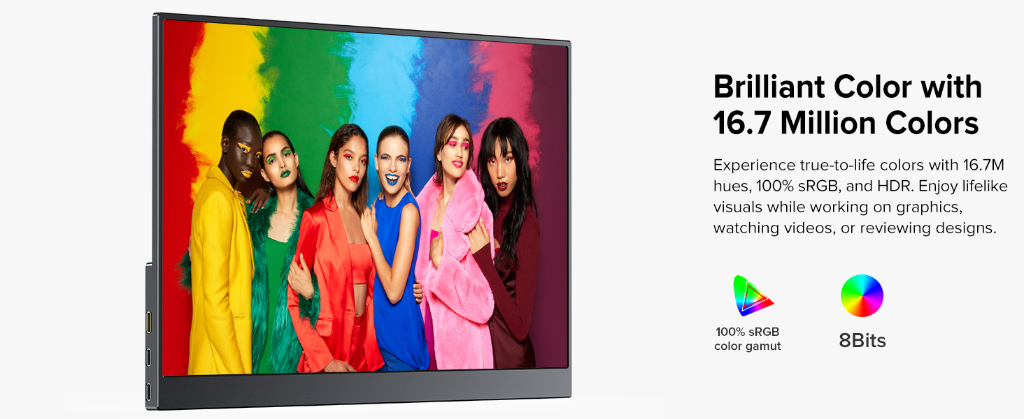 100%sRGB Portable monitor