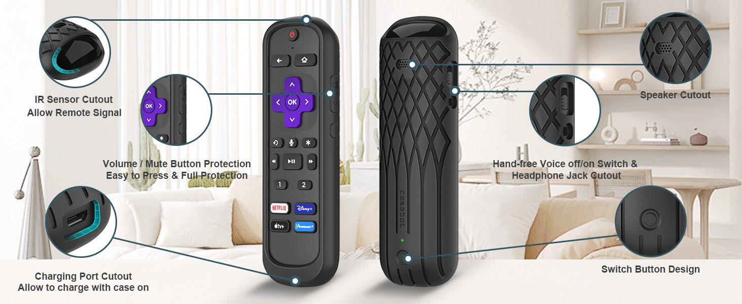 Cover for Roku Ultra 2022 Voice Remote Pro
