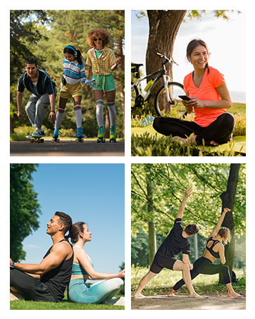 people who are exercising