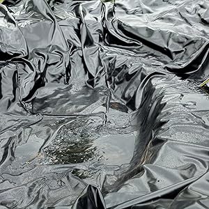Yarlung 10x13 Feet Pond Liner, 20 Mil Pond Skins Mat Black HDPE Pond Liner for Fish Ponds