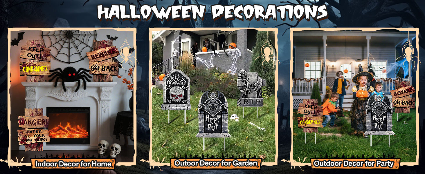 halloween tombstones outdoor