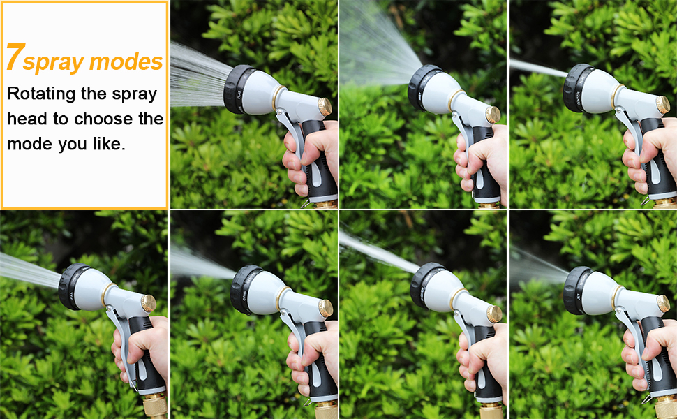 V.C.Formark Garden Hose Nozzle, Heavy Duty Metal Hose Spray